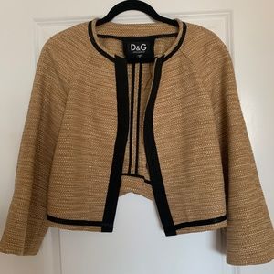 D&G Gold & Black Cropped Blazer